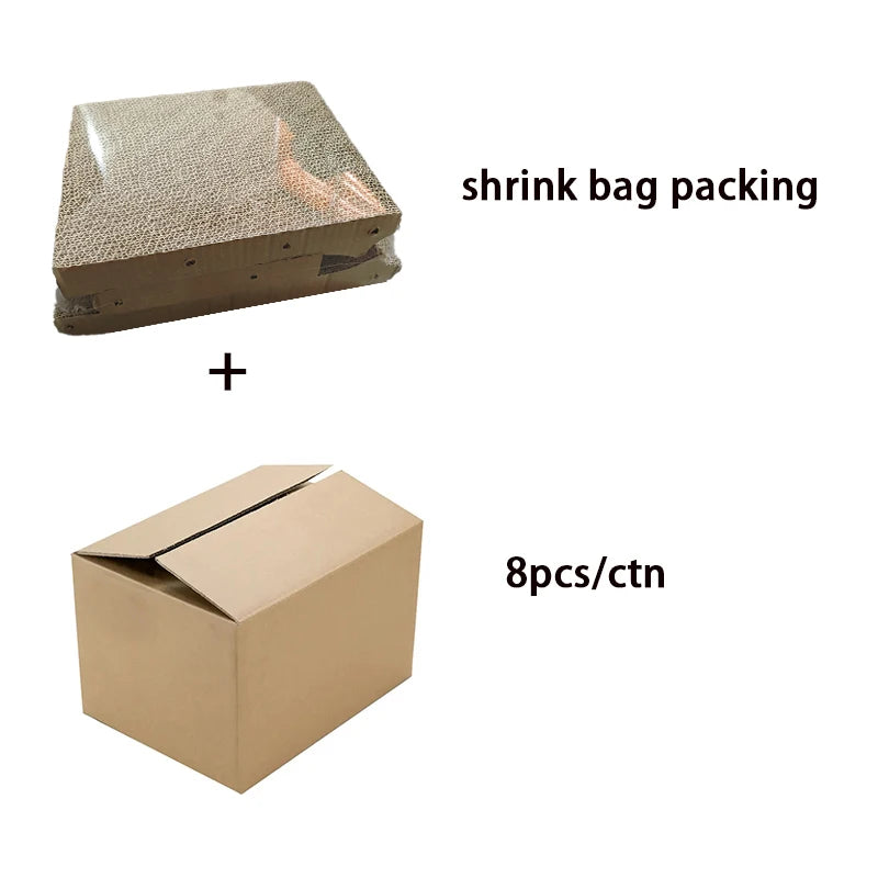 Luxurious Modern Interactive Wood Cat Scratcher Bed Large L-Shaped with Durable MDF Material Classic Style in Carton Packaging - Image 6
