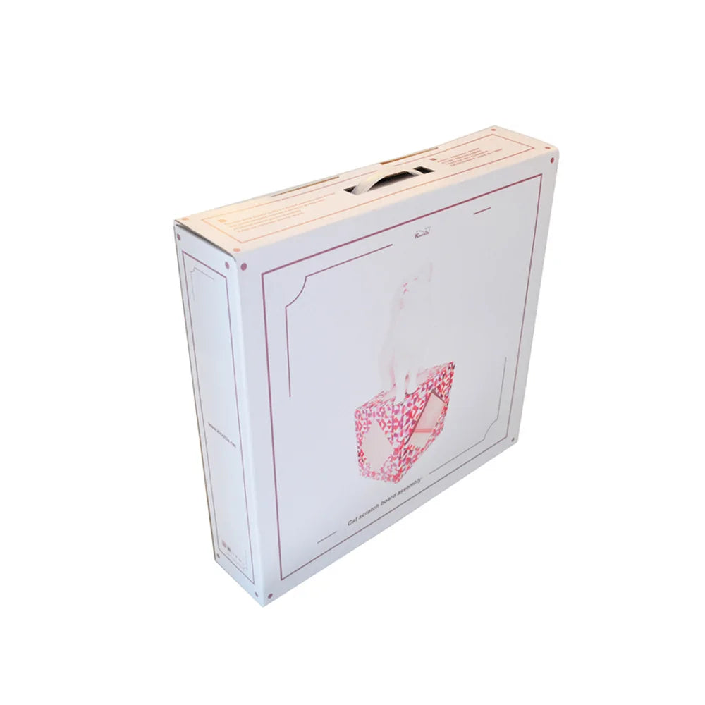 High Quality Corrugated Paper Board Cat Scratcher Cube Floral Animal Pattern Corrugated Paper House Wholesale Wool Carton - Image 5