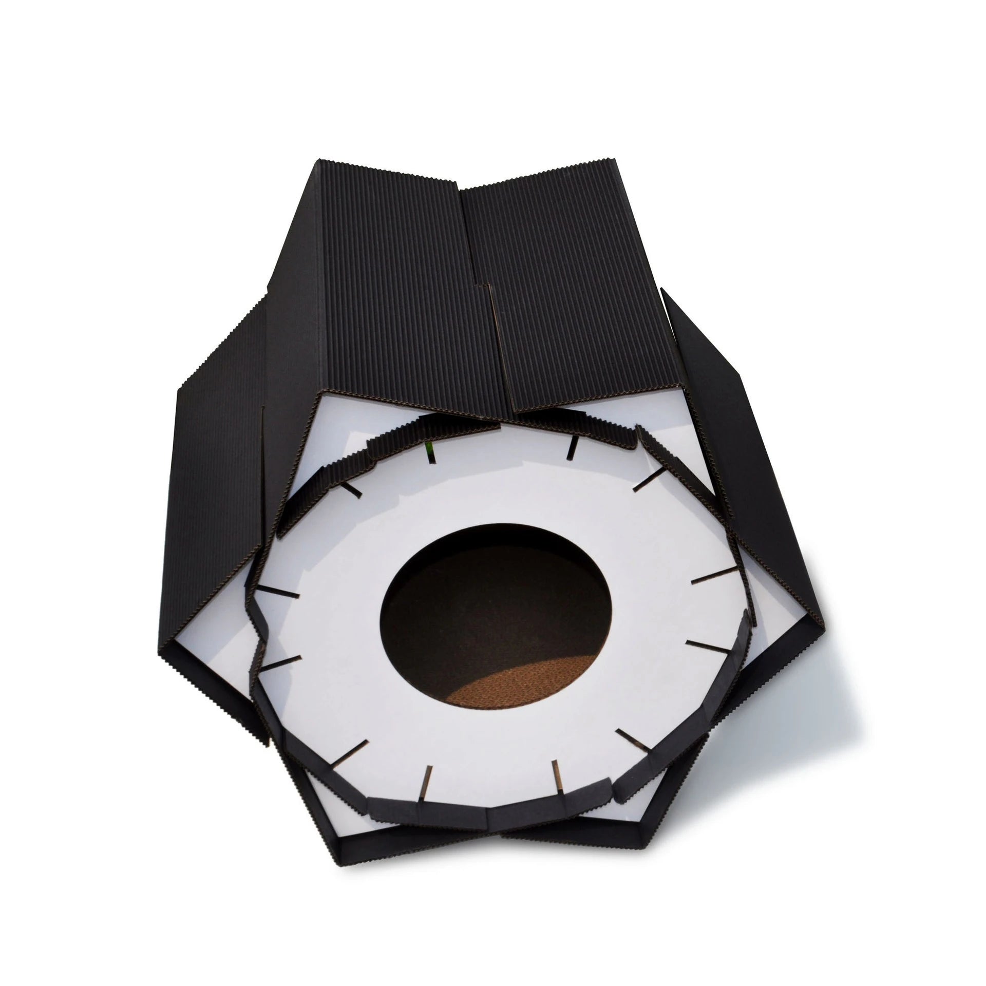 Environmentally Friendly Cat House Floral Design Washable Foldable Kraft Paper Wool Wear-Resistant Nest Featuring Scratching