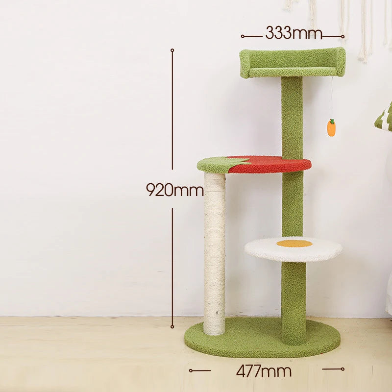 Large Space Enclosed Cat Condo Tree Cute Pink Candy Multi-storey Cat Climbing Frame Colorful Paradise Cat Tree - Image 15