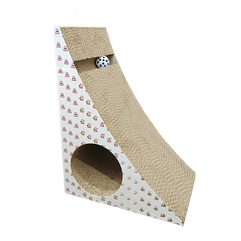 OEM/ODM Luxury Organic Cat Toy Bed Unique Curved Cat Scratching Board Sustainable Metal Carton Corner Cat Tree Scratcher Paper - Image 3