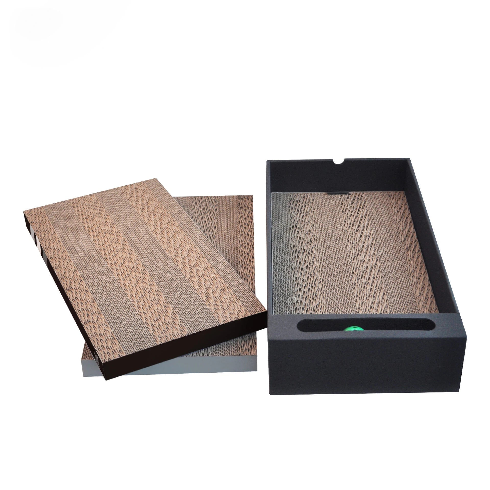 Modern 3in1 Custom Corrugated Paper Cat Toys Durable Cat Scratch Board Scratcher Toy - Image 2