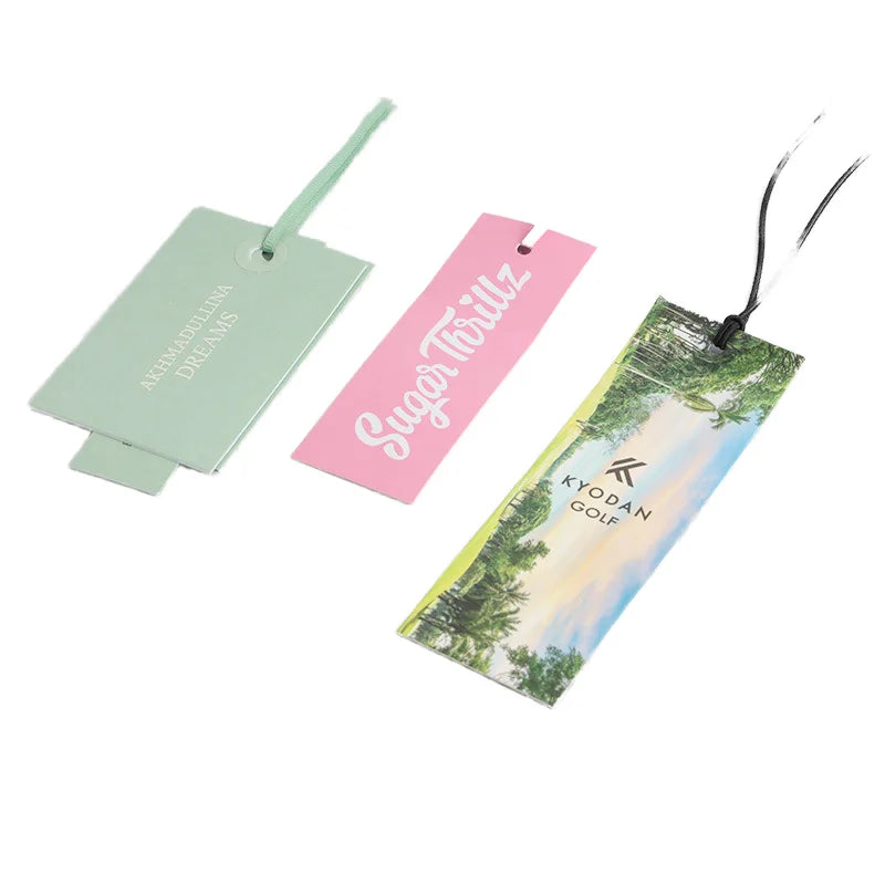 Disposable Hang Tag Gold Foil Stamping Matt Lamination Glossy Lamination Vanishing Varnishing Household Products Made Paper