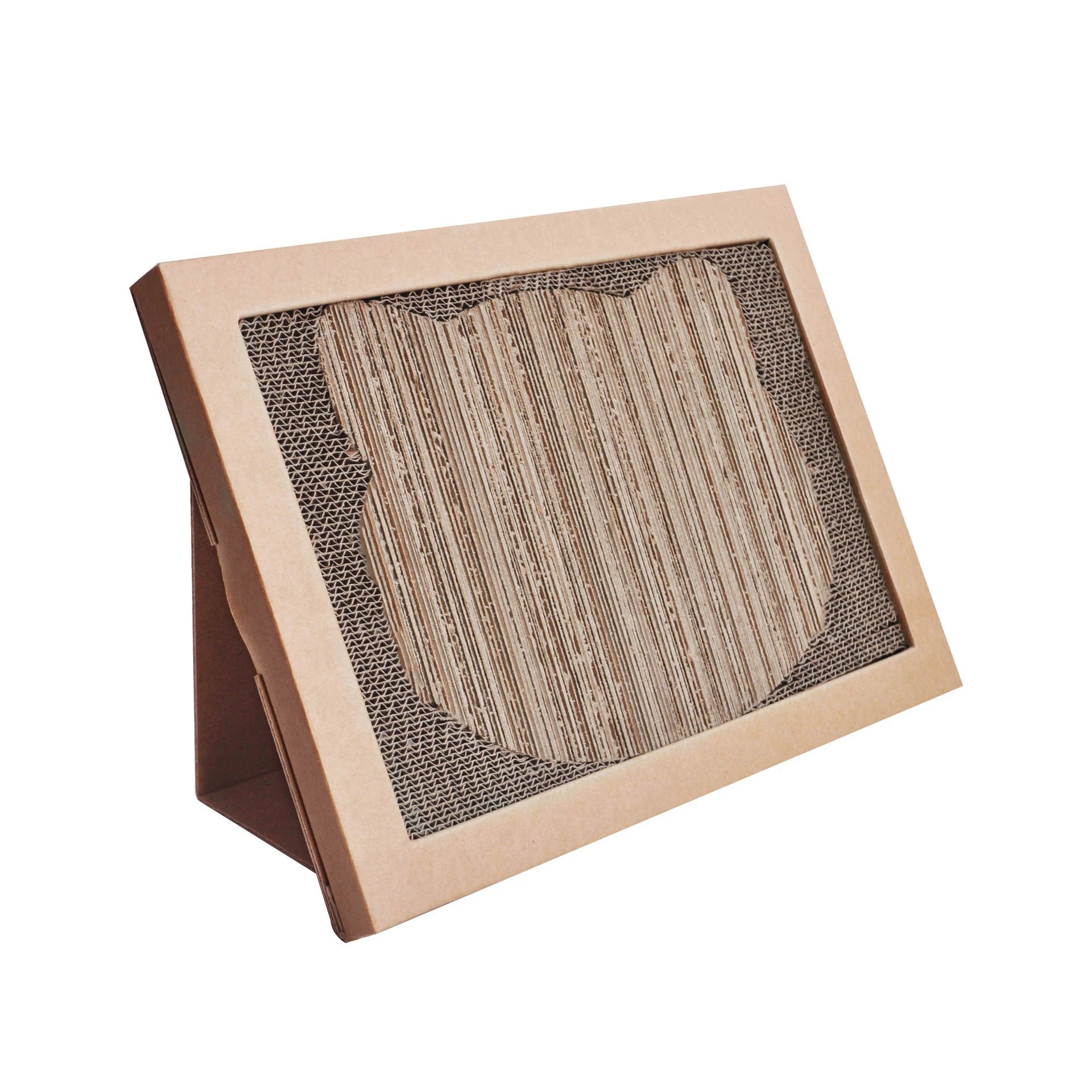 Packaged in Carton Wooden Corrugated Cat Scratcher Furniture with Protective Cover and Scratch Board for Indoor Cats - Image 7