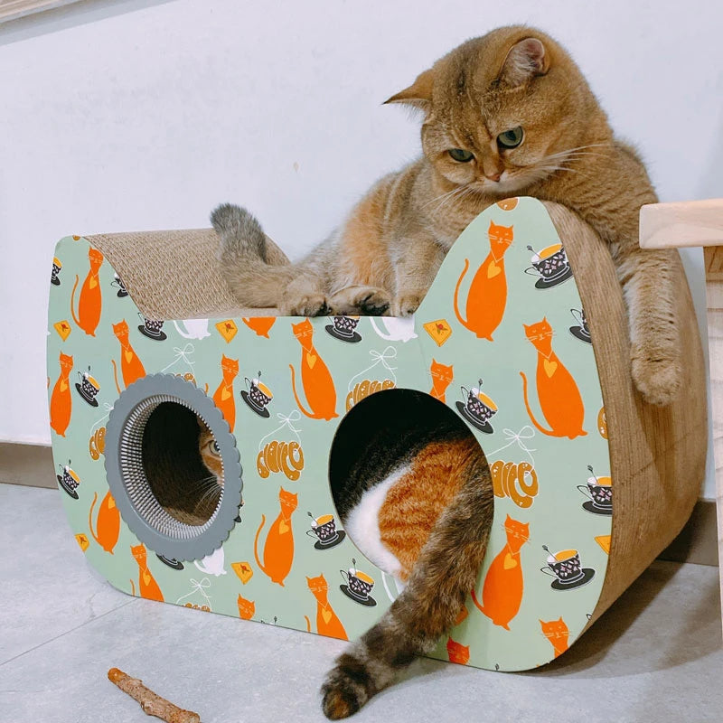 Modern Luxury Cat Scratching Board Unique Paper Design for Cat Trees Scratcher Sustainable Curved for Comfortable Classic Carton - Image 6