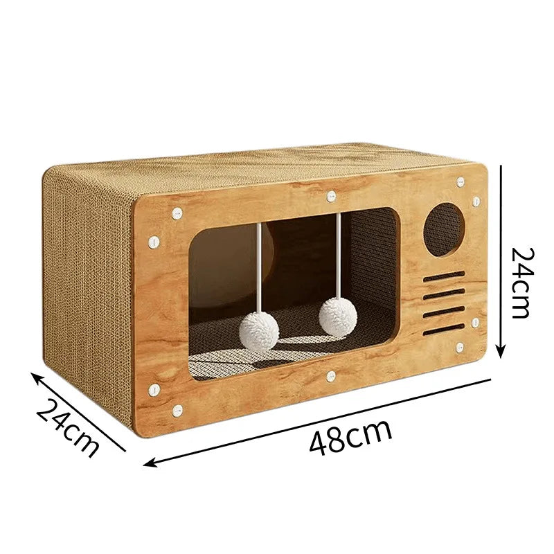 CAT HOUSE and SCRATCHING BOARD Premium Pet Furniture for Feline Comfort and Entertainment