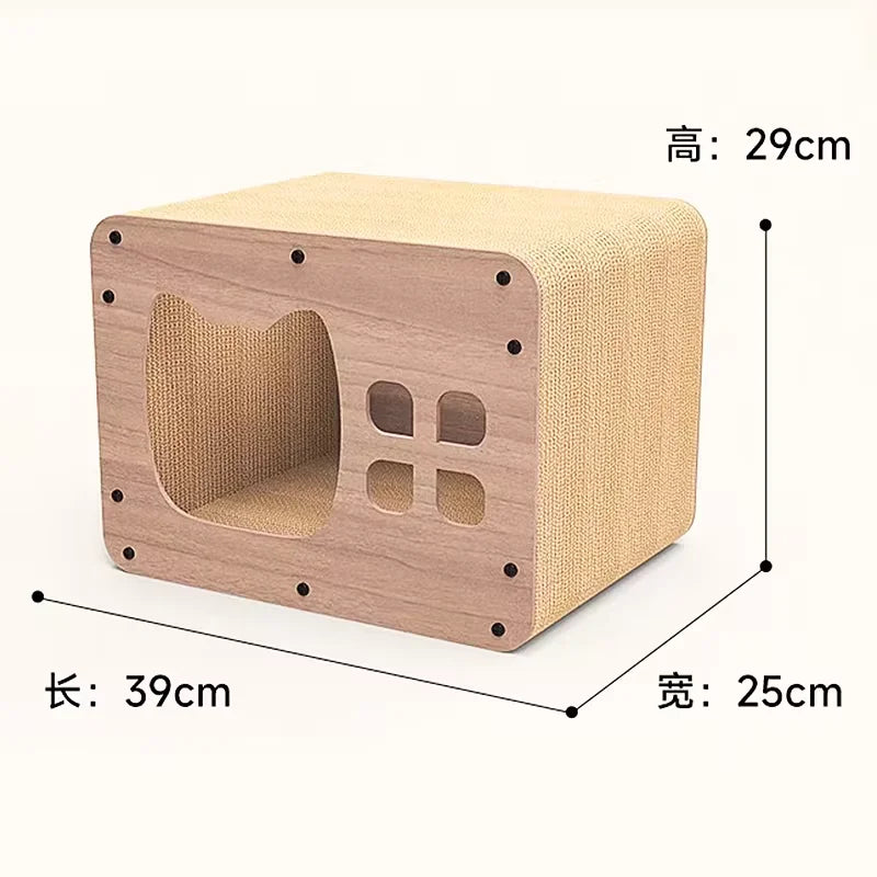 Modern Luxury Cat Scratching Board Unique Paper Design Sustainable Cat Trees Curved Interactive Scratcher Pet Houses Furniture - Image 3