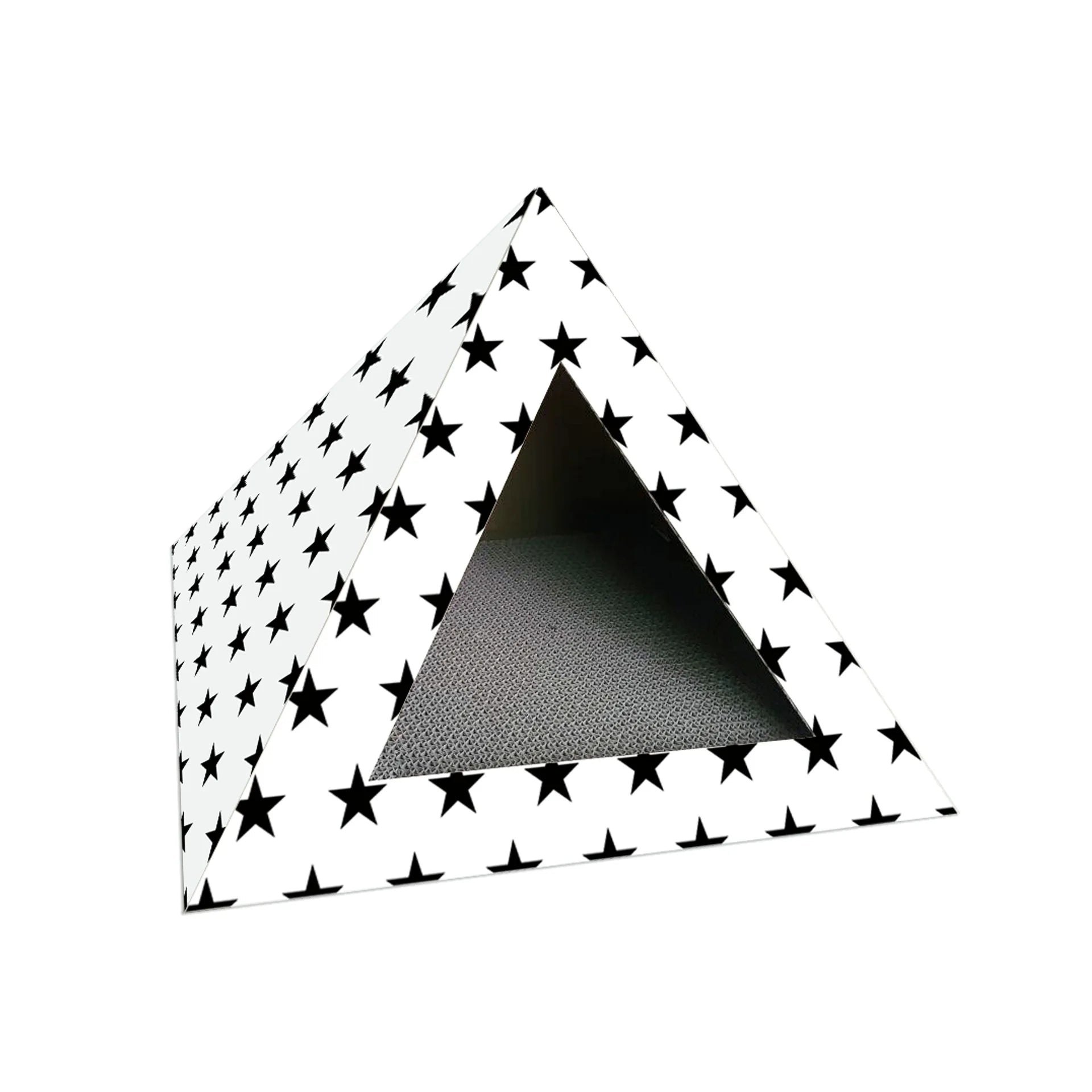 Customized Design Foldable Plush Soft Cat Sleeping House Triangle Tent Cat Scratcher Toy Paper Material - Image 8