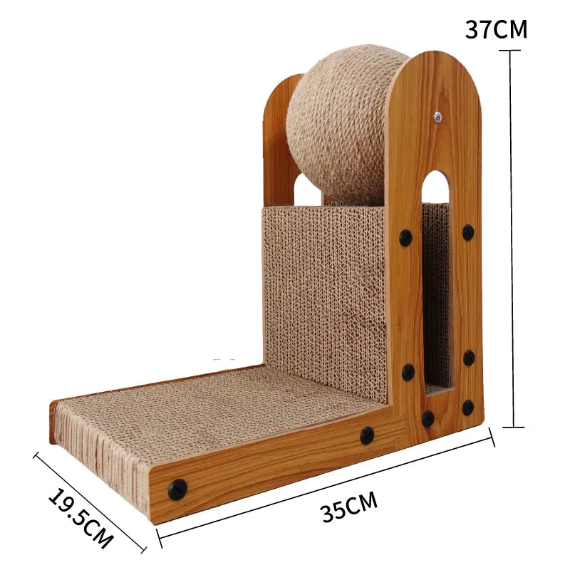 Modern Classic Luxury Cat Scratch Ball Toy Large Interactive Paper Bed Entertainment Sustainable Wear-Resistant FSC Certified - Image 10