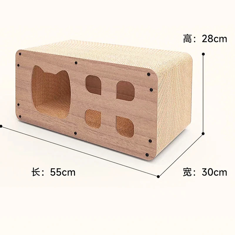 Modern Luxury Cat Scratching Board Unique Paper Design Sustainable Cat Trees Curved Interactive Scratcher Pet Houses Furniture - Image 2