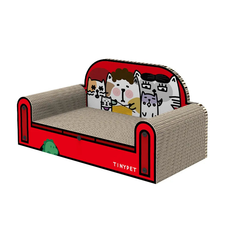 OEM Cat Toy Sofa Scratcher Sustainable Corrugated Paper Scratch Board with Grinding Claw Cat Scratching Post