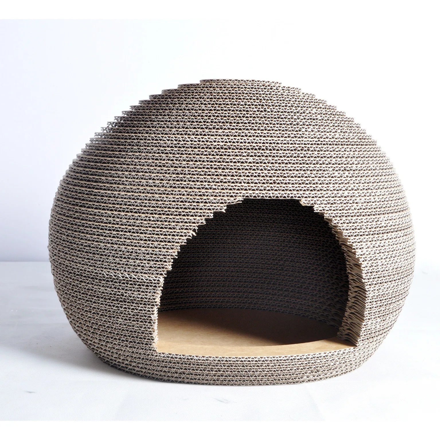 Tall Corrugated Paper Cat Scratching Post Floral Animal Patterned Wool Toy Tower Cardboard Cat Scratcher House Carton Packaging