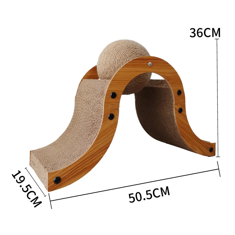 Modern Classic Luxury Cat Scratch Ball Toy Large Interactive Paper Bed Entertainment Sustainable Wear-Resistant FSC Certified - Image 8