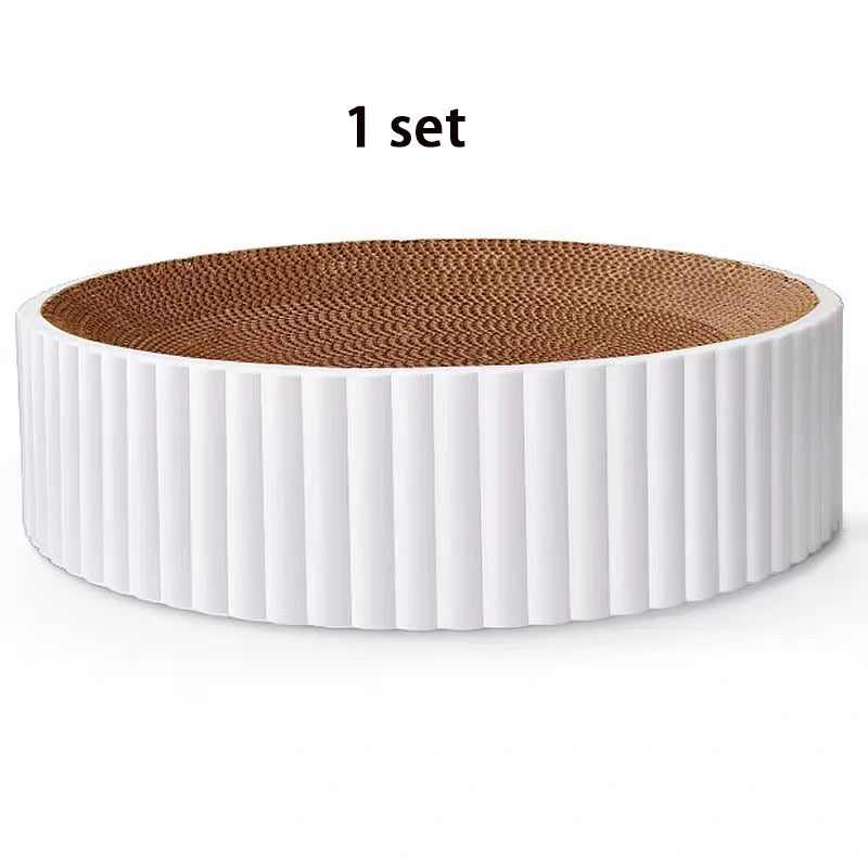 Eco-Friendly Modern Comfortable Cat Bed with Magnetic Suction Scratcher Toy Fashionable Sustainable Paper Cat Tree Packed Carton