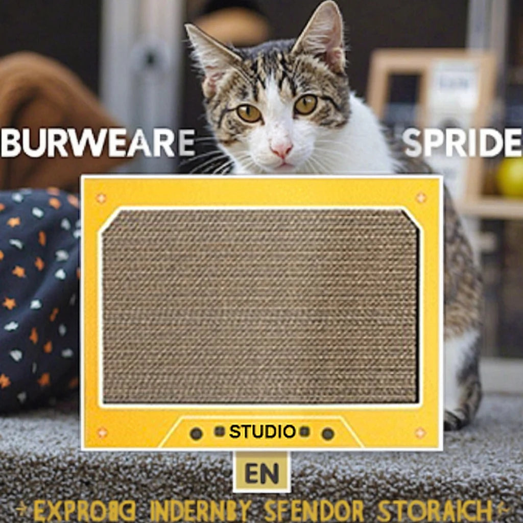 Sustainable Interactive Magnetic Suction Scratcher Cat Toy Classic Paper Cat Scratching Board Carton Packaging for Cats Their - Image 6