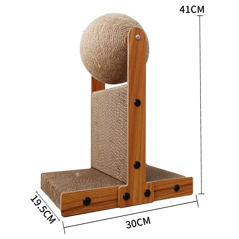 Modern Classic Luxury Cat Scratch Ball Toy Large Interactive Paper Bed Entertainment Sustainable Wear-Resistant FSC Certified - Image 11