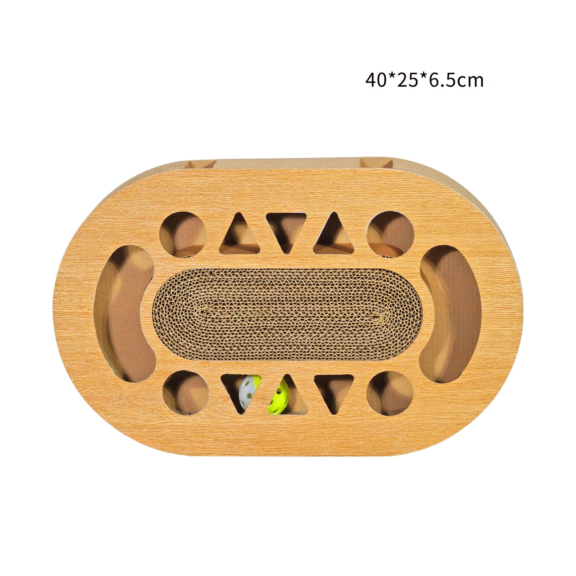 Round Shape Cat Flower Scratcher Corrugated Scratch Pad Bed with Toy Ball Made of Paper - Image 7